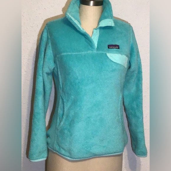 Patagonia Jackets & Blazers - Patagonia teal pullover fleece jacket size small